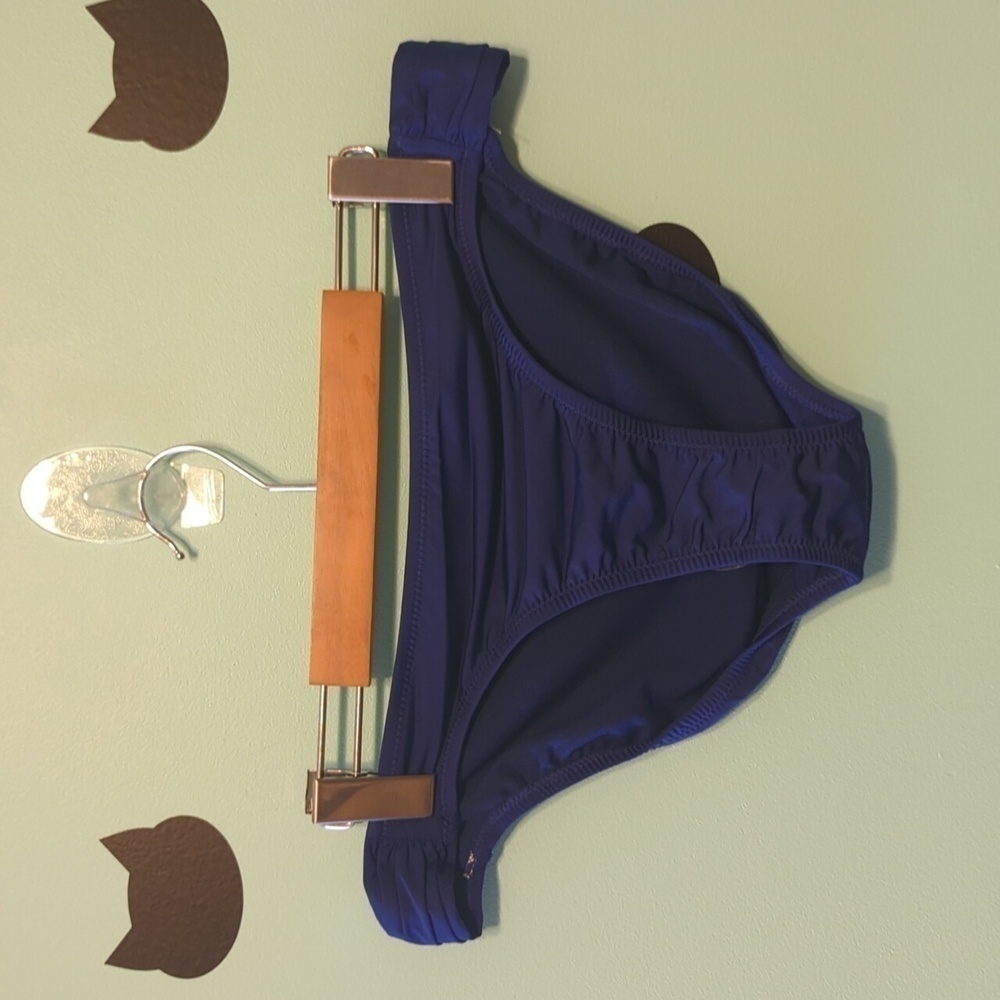 Jessica Simpson Bikini Bottom Ruched Indigo Blue XL New